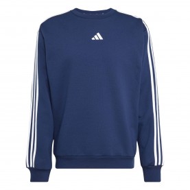 Мъжка поларена блуза adidas Essentials 3-Stripes Fleece Sweatshirt Mens - Navy/White мъжка,поларена,блуза,мъжки,блузи,adidas,essentials,3,stripes,fleece,sweatshirt,mens,navy,white