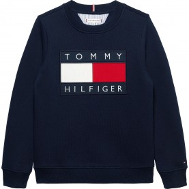 Блуза Tommy Hilfiger Kids Heritage Crew Sweatshirt - Night Navy C1G блуза,tommy,hilfiger,kids,heritage,crew,sweatshirt,night,navy,c1g