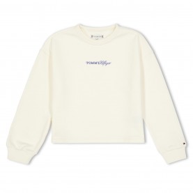 Блуза Tommy Hilfiger Kids' Crew Sweatshirt - Ancnt White YBH блуза,детски,3/4,панталони,tommy,hilfiger,kids',crew,sweatshirt,ancnt,white,ybh