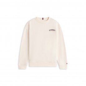 блуза,детски,3/4,панталони,детски,облекла,tommy,hilfiger,kids',monogram,crew,sweatshirt,ancient,white