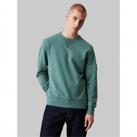 Блуза Calvin Klein Jeans Monogram Badge Crew Sweatshirt - North Atlantic блуза,мъжки,ежедневни,облекла,мъжки,горнища,с,качулка,calvin,klein,jeans,monogram,badge,crew,sweatshirt,north,atlantic