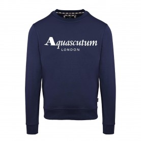 Блуза Aquascutum Mens Roundnk Sweat Crew Sweatshirt - Navy блуза,мъжки,ежедневни,облекла,мъжки,горнища,с,качулка,aquascutum,men,s,roundnk,sweat,crew,sweatshirt,navy