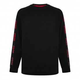 блуза,hugo,logo,tape,sweatshirt,black,001