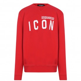 Блуза DSquared2 Boys Icon Basic Logo Sweatshirt - Tango Red DQ405 блуза,dsquared2,boy,s,icon,basic,logo,sweatshirt,tango,red,dq405