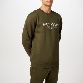 блуза,мъжки,горнища,с,качулка,мъжки,блузи,jack,wills,belvue,graphic,logo,crew,neck,sweatshirt,leaf