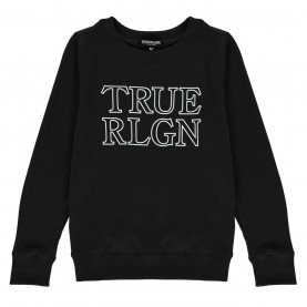блуза,детски,облекла,true,religion,chest,logo,sweater,black