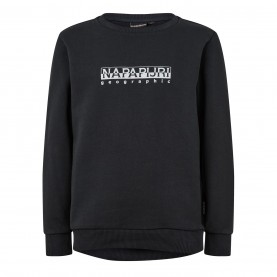 Поларена блуза Napapijri Boy's Box Fleece Crew Neck Sweatshirt - Black MBU поларена,блуза,детски,3/4,панталони,napapijri,boy's,box,fleece,crew,neck,sweatshirt,black,mbu