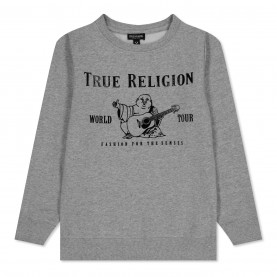 Блуза True Religion Foil Buddha Logo Sweatshirt Boy's - Heather Grey блуза,true,religion,foil,buddha,logo,sweatshirt,boy's,heather,grey