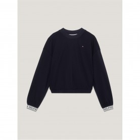 промоция,на,зимни,облекла,tommy,hilfiger,monotype,tape,crew,neck,jumper,junior,desert,sky