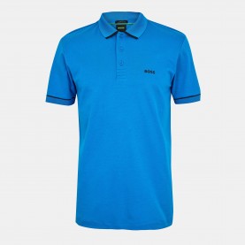 блуза,с,яка,мъжки,тениски,boss,men,s,paule,cotton,short,sleeve,slim,fit,polo,shirt,open,blue