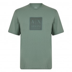 тениска,мъжки,тениски,armani,exchange,ax,rubber,logo,tee,sn44,agave,grn,1895