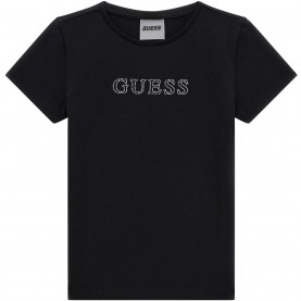 юношеска,тениска,детски,облекла,guess,diamante,t,shirt,juniors,black,a996,jblk