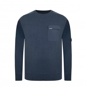 Блуза Firetrap Mens Hybrid Sweatshirt - Charcoal Marl блуза,мъжки,блузи,firetrap,men,s,hybrid,sweatshirt,charcoal,marl