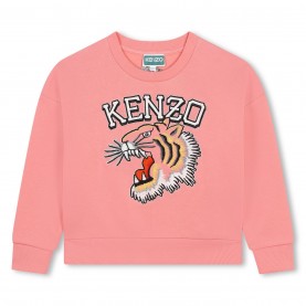 юношеска,блуза,детски,3/4,панталони,kenzo,embroidered,logo,sweatshirt,juniors,pink,49c