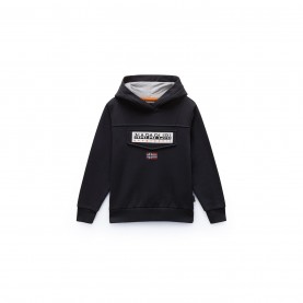 Юношески суичър Napapijri Napa Burgee Hoodie Juniors - Black 041 юношески,суичър,детски,3/4,панталони,napapijri,napa,burgee,hoodie,juniors,black,041