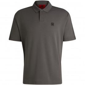 блуза,с,яка,облекла,на,разпродажба,мъжки,тениски,hugo,branded,tape,polo,top,grey,069