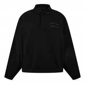 облекла,на,разпродажба,мъжки,тениски,fear,of,god,essentials,heavy,fleece,polo,black
