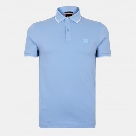 блуза,с,яка,облекла,на,разпродажба,мъжки,тениски,boss,men's,pique,logo,polo,shirt,open,blue