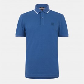 блуза,с,яка,облекла,на,разпродажба,мъжки,тениски,boss,men's,pique,logo,polo,shirt,open,blue