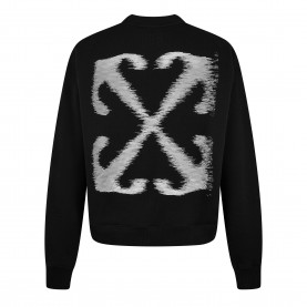 Риза с дълъг ръкав Off White Mens Arrow Cotton Long Sleeve Crew Sweatshirt - Black риза,с,дълъг,ръкав,мъжки,горнища,с,качулка,мъжки,ежедневни,облекла,off,white,men,s,arrow,cotton,long,sleeve,crew,sweatshirt,black