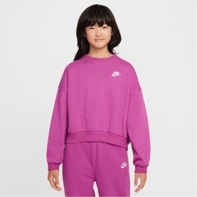 детска,поларена,блуза,промоция,на,зимни,облекла,разпродажба,nike,детски,блузи,nike,sportswear,club,fleece,big,kids',(girls'),boxy,crewneck,sweatshirt,hot,f