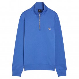 Блуза PS Paul Smith Mens Zebra Logo 1/4 Zip Cotton Sweatshirt - BLUE блуза,мъжки,ежедневни,облекла,мъжки,горнища,с,качулка,ps,paul,smith,men,s,zebra,logo,1,4,zip,cotton,sweatshirt,blue