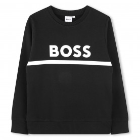 детска,блуза,детски,блузи,boss,logo,crew,neck,sweatshirt,junior,boys,black,09b