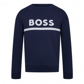 детска,блуза,детски,блузи,boss,logo,crew,neck,sweatshirt,junior,boys,navy,849