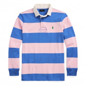 мъжки,тениски,polo,ralph,lauren,men,s,stripe,rugby,shirt,pink,blue