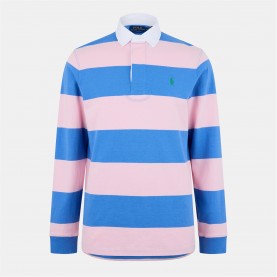 облекла,на,разпродажба,мъжки,тениски,polo,ralph,lauren,men's,stripe,rugby,shirt,pink,blue