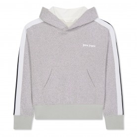 юношески,суичър,детски,облекла,palm,angels,embroidered,logo,stripe,hoodie,juniors,silver,white