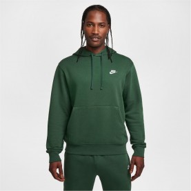 Мъжки суичър Nike Sportswear Club Fleece Pullover Hoodie Mens - Fir/White мъжки,суичър,промоция,на,зимни,облекла,разпродажба,nike,мъжки,горнища,с,качулка,nike,sportswear,club,fleece,pullover,hoodie,mens,fir,white