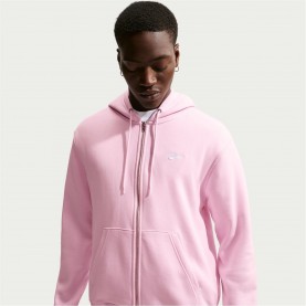 Суичър Nike Sportswear Club Fleece Men's Full-Zip Hoodie - Pink Foam суичър,облекла,на,разпродажба,разпродажба,nike,мъжки,горнища,с,качулка,nike,sportswear,club,fleece,men's,full,zip,hoodie,pink,foam