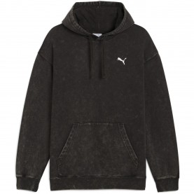 Суичър Puma Mens Elevated Relaxed Wash Overhead Hoodie - Black суичър,мъжки,горнища,с,качулка,puma,men,s,elevated,relaxed,wash,overhead,hoodie,black