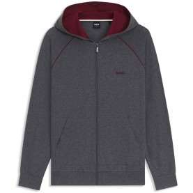 Boss Men's Mix & Match Full-Zip Hoodie - Charcoal 010 boss,men's,mix,&,match,full,zip,hoodie,charcoal,010