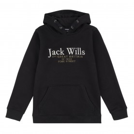 суичър,детски,горнища,с,качулка,jack,wills,kids,batsford,script,logo,hoodie,black