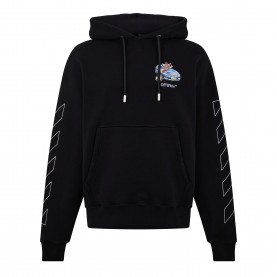 Суичър Off White Mens Fresco Pull Over Hoodie - Black суичър,мъжки,горнища,с,качулка,off,white,men,s,fresco,pull,over,hoodie,black
