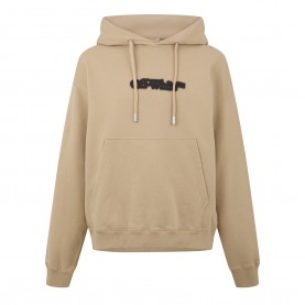 Суичър Off White Mens Graffiti Spray Arrow Cotton Long Sleeve Hoodie - Crème Brulee суичър,мъжки,горнища,с,качулка,off,white,men,s,graffiti,spray,arrow,cotton,long,sleeve,hoodie,cr,me,brulee