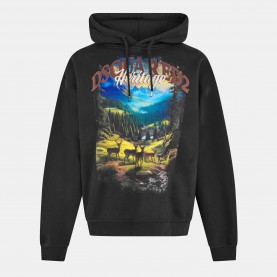 Суичър DSquared2 Mens DSQ Heritage Pull Over Hoodie - Black суичър,мъжки,горнища,с,качулка,dsquared2,men,s,dsq,heritage,pull,over,hoodie,black