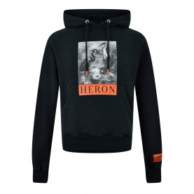 Суичър Heron Preston Mens Logo Pull Over Relaxed Fit Hoodie - Black/White суичър,мъжки,горнища,с,качулка,мъжки,ежедневни,облекла,heron,preston,men,s,logo,pull,over,relaxed,fit,hoodie,black,white