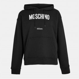 Суичър MOSCHINO Men's Milano Hoodie - Black суичър,мъжки,ежедневни,облекла,мъжки,горнища,с,качулка,moschino,men's,milano,hoodie,black