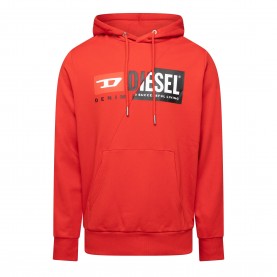 Суичър Diesel Mens Over the Head Hoodie - Racing Red суичър,мъжки,горнища,с,качулка,мъжки,ежедневни,облекла,diesel,men,s,over,the,head,hoodie,racing,red