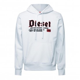 Суичър Diesel Mens Over The Head Hoodie - Bright White суичър,мъжки,горнища,с,качулка,мъжки,ежедневни,облекла,diesel,men,s,over,the,head,hoodie,bright,white