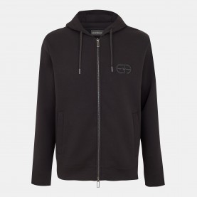 Суичър Emporio Armani Mens Zip Hoodie - Black Beauty суичър,мъжки,горнища,с,качулка,emporio,armani,men,s,zip,hoodie,black,beauty