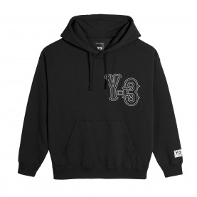 Суичър Y3 Mens GFX Pull Over Hoodie - Black суичър,мъжки,горнища,с,качулка,y3,men,s,gfx,pull,over,hoodie,black