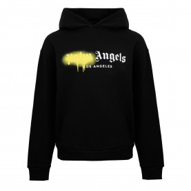 Суичър Palm Angels Mens Spray Pull Over Hoodie - Black/Yellow суичър,мъжки,горнища,с,качулка,palm,angels,men,s,spray,pull,over,hoodie,black,yellow