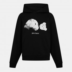 Суичър Palm Angels Mens Kill Bear Pull Over Hoodie - Black/White суичър,мъжки,горнища,с,качулка,palm,angels,men,s,kill,bear,pull,over,hoodie,black,white