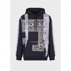 суичър,мъжки,ежедневни,облекла,мъжки,горнища,с,качулка,emporio,armani,emporio,print,hoodie,sn99,blu,navy