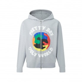 Мъжки суичър Pretty Boy Ugly World The Pretty Boy Ugly World Cotton Long Sleeve Oversized Fit Zip Hoodie Mens - Grey Multi мъжки,суичър,мъжки,горнища,с,качулка,pretty,boy,ugly,world,the,pretty,boy,ugly,world,cotton,long,sleeve,oversized,fit,zip,hoodie,mens,grey,multi