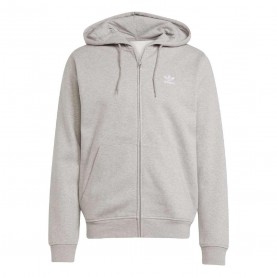 Суичър adidas Originals Trefoil Essentials Full-Zip Hoodie - Grey суичър,мъжки,ежедневни,облекла,мъжки,горнища,с,качулка,adidas,originals,trefoil,essentials,full,zip,hoodie,grey